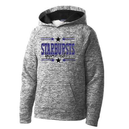 Unisex Electric Heather Fleece Hooded Pullover - Franklin Starbursts