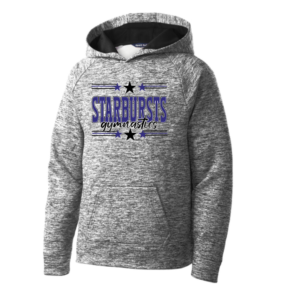 Youth Electric Heather Fleece Hooded Pullover - Franklin Starbursts