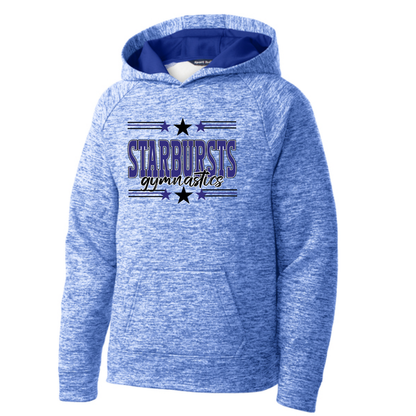Unisex Electric Heather Fleece Hooded Pullover - Franklin Starbursts