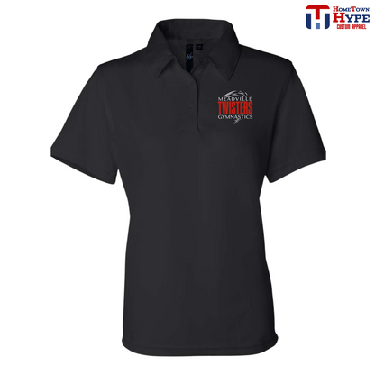 Embroidered Women's Polymesh Polo - Twisters '25
