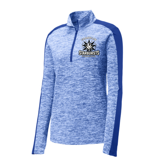 Women's Electric Heather Colorblock 1/4-Zip Pullover - Franklin Starbursts