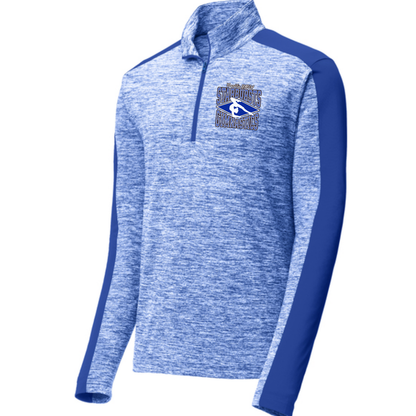 Unisex Electric Heather Colorblock 1/4-Zip Pullover - Franklin Starbursts