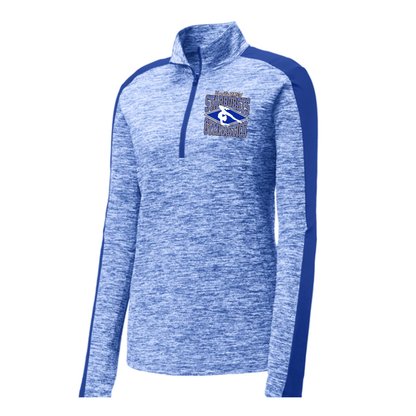 Women's Electric Heather Colorblock 1/4-Zip Pullover - Franklin Starbursts