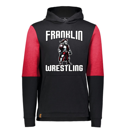 Premium Color Block Hoodie Wrestling - Franklin Wrestling 2023