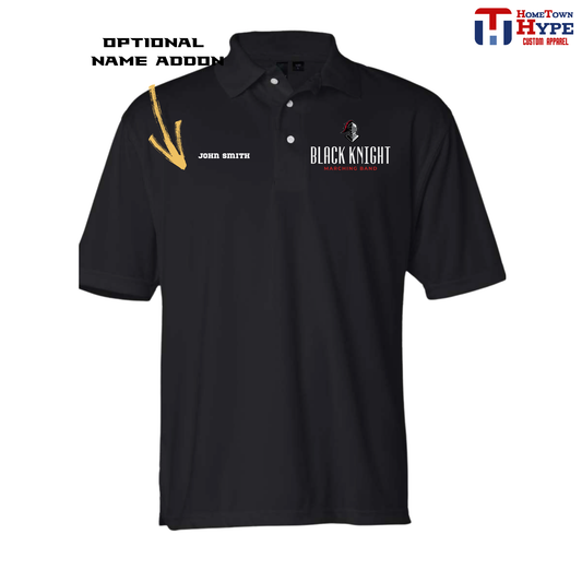Embroidered Polymesh Polo - Black Knight Marching Band 2025