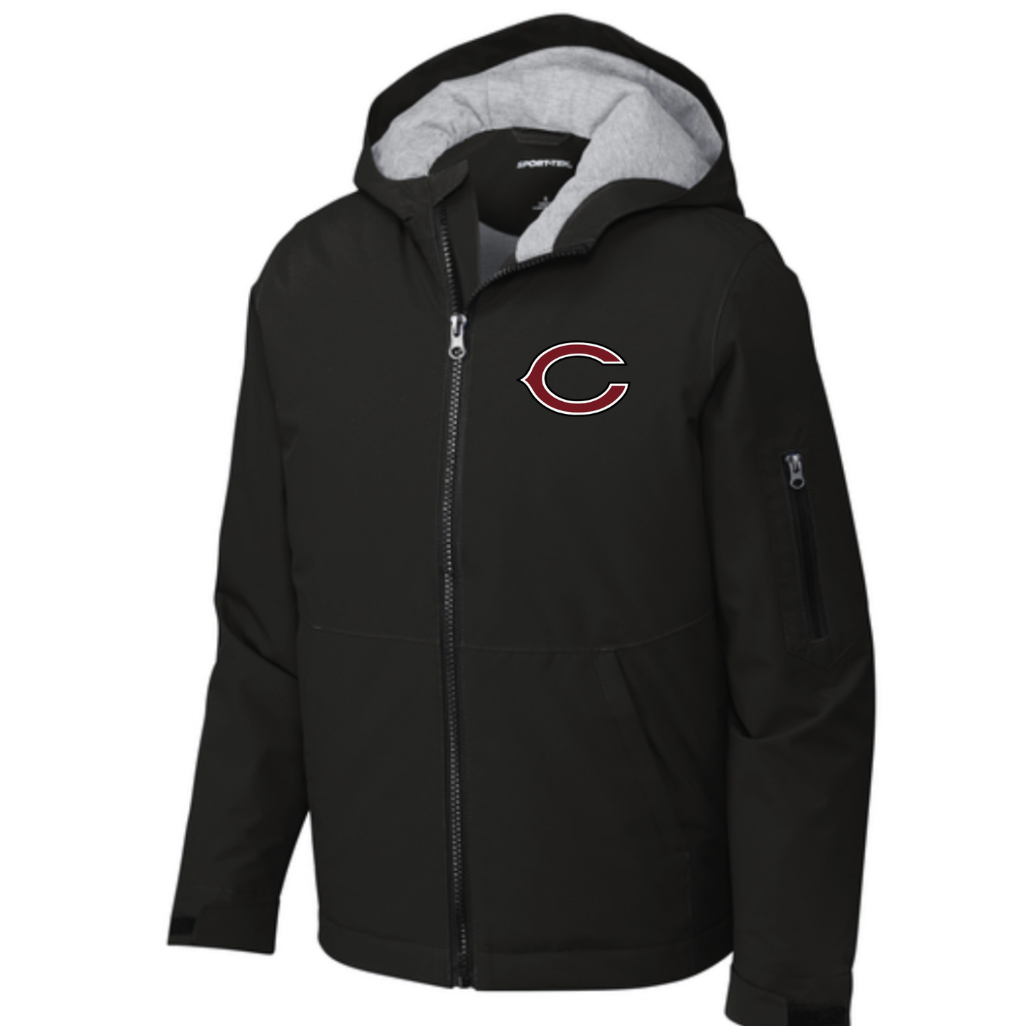 Waterproof Insulated Emnroidered Jacket - Cranberry Berries