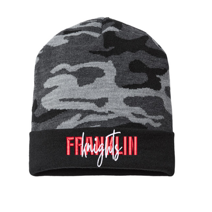 Embroidered Cuffed Beanie - Franklin Knights