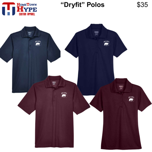 "Dryfit" embroidered Polos - Bears Furniture