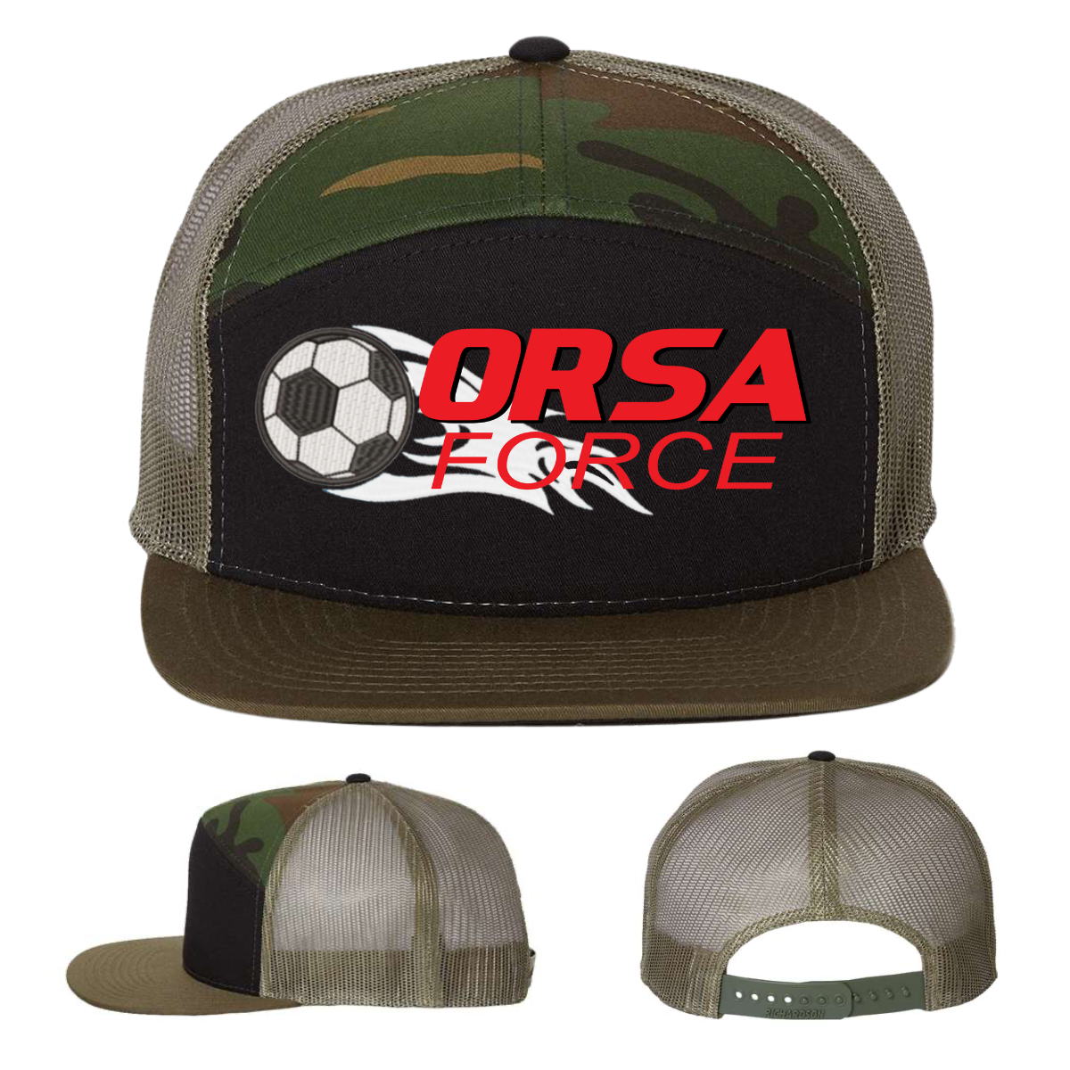 Embroidered 7 Panel Snapback Hats - ORSA 2024