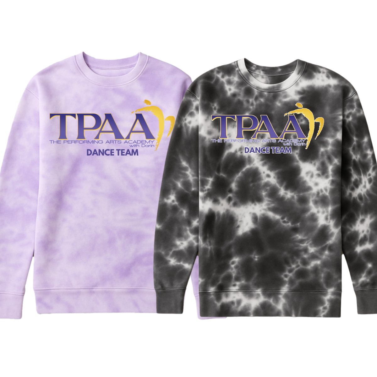 TPAA Tie-Dye Fleece Crewneck - TPAA Dance Team