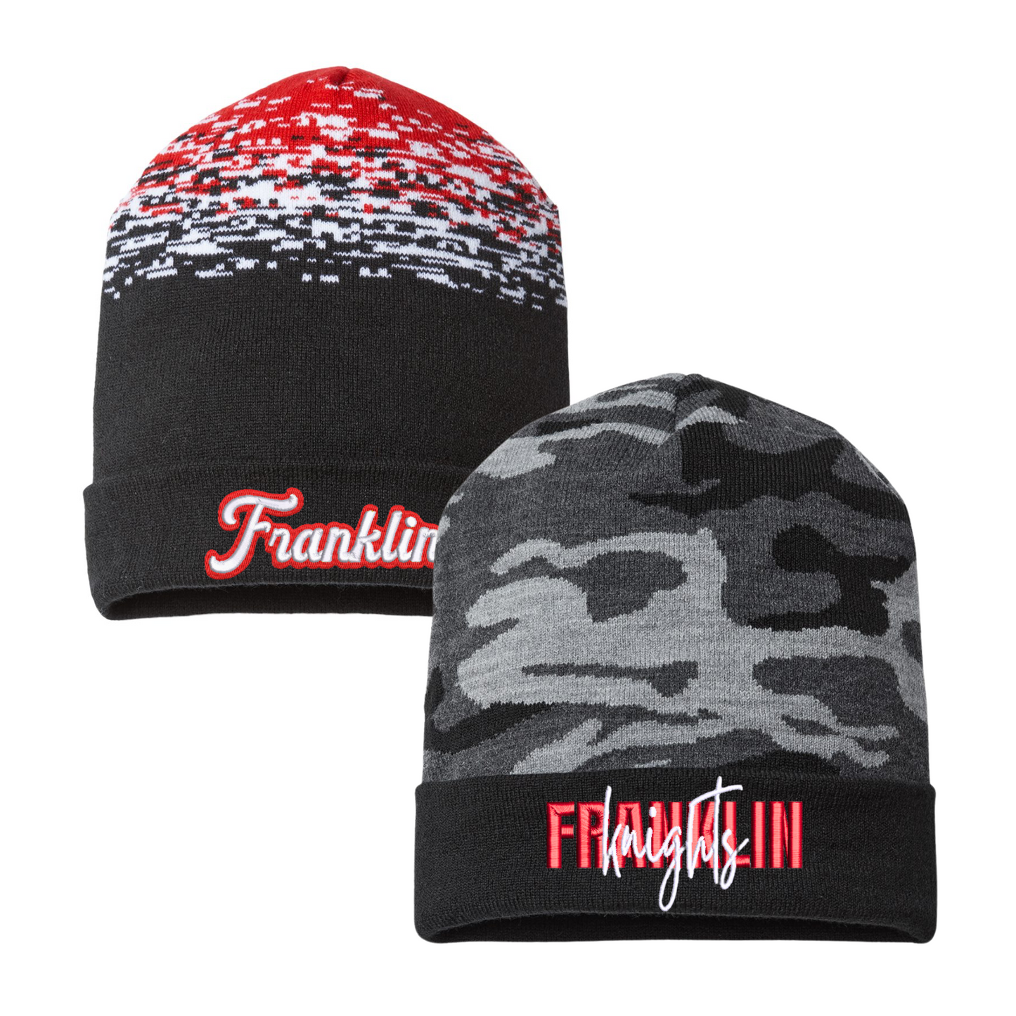 Embroidered Cuffed Beanie - Franklin Knights