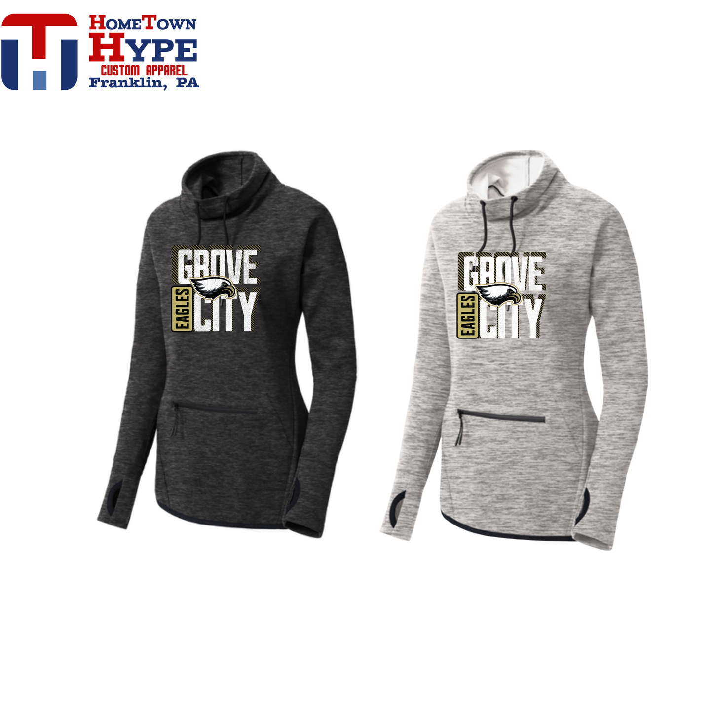 Women's Triumph Cowl Neck Pullover - Hillview Elementary 2025-2026