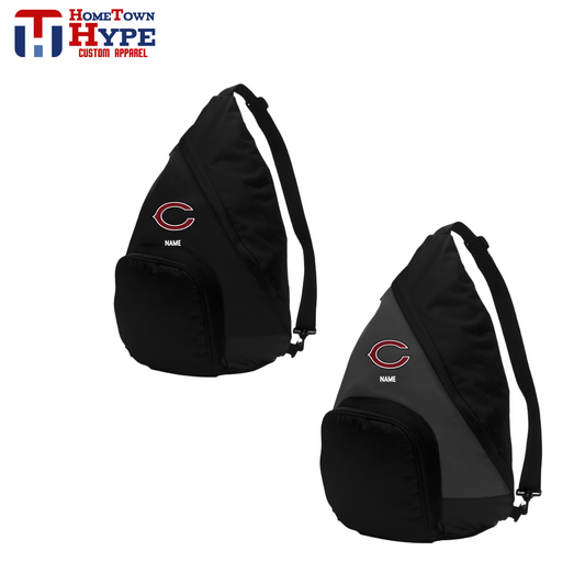 Embroidered Sling Bag - Cranberry Berries