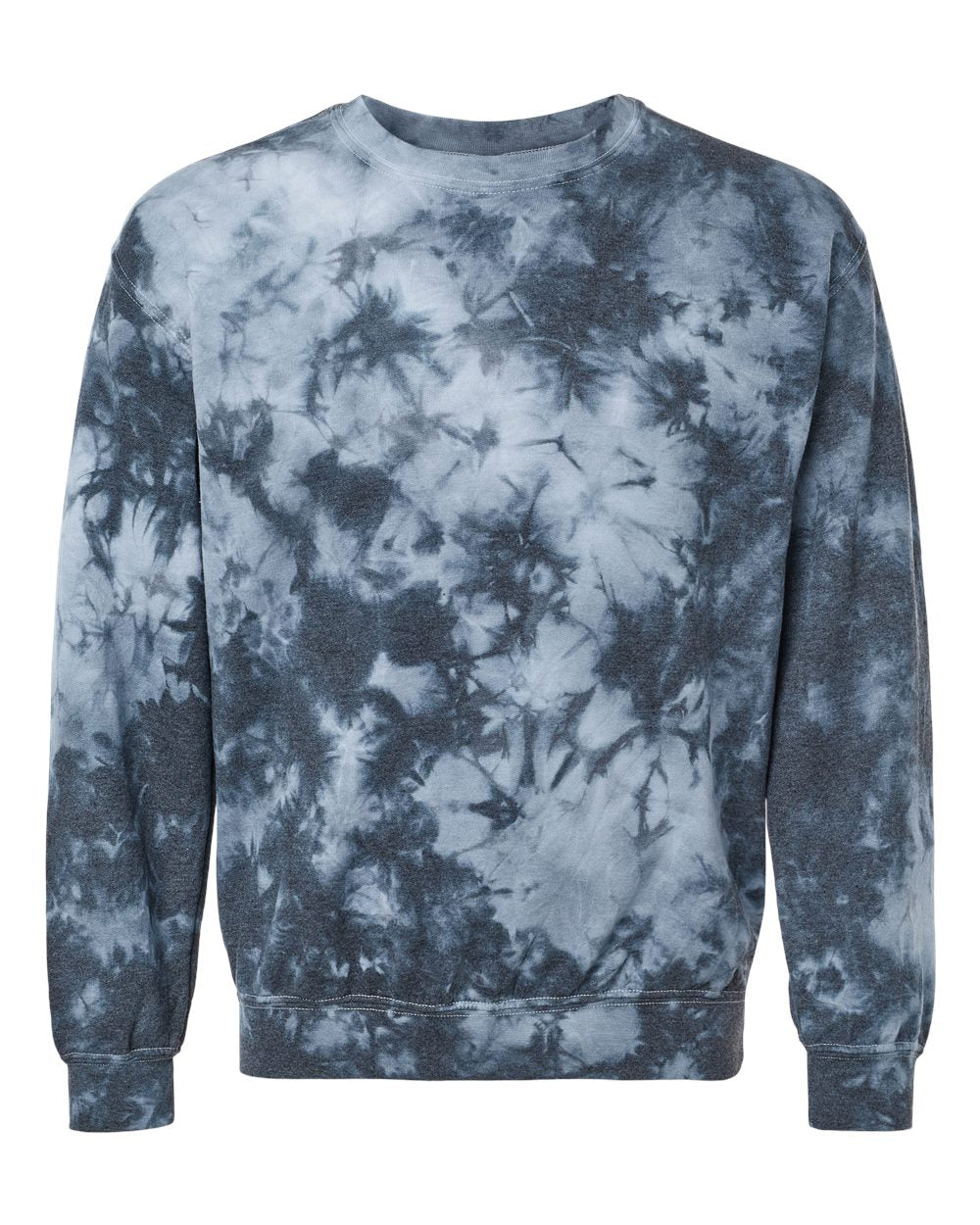 Crewneck Sweatshirt - Crystal Tie-Dye Black