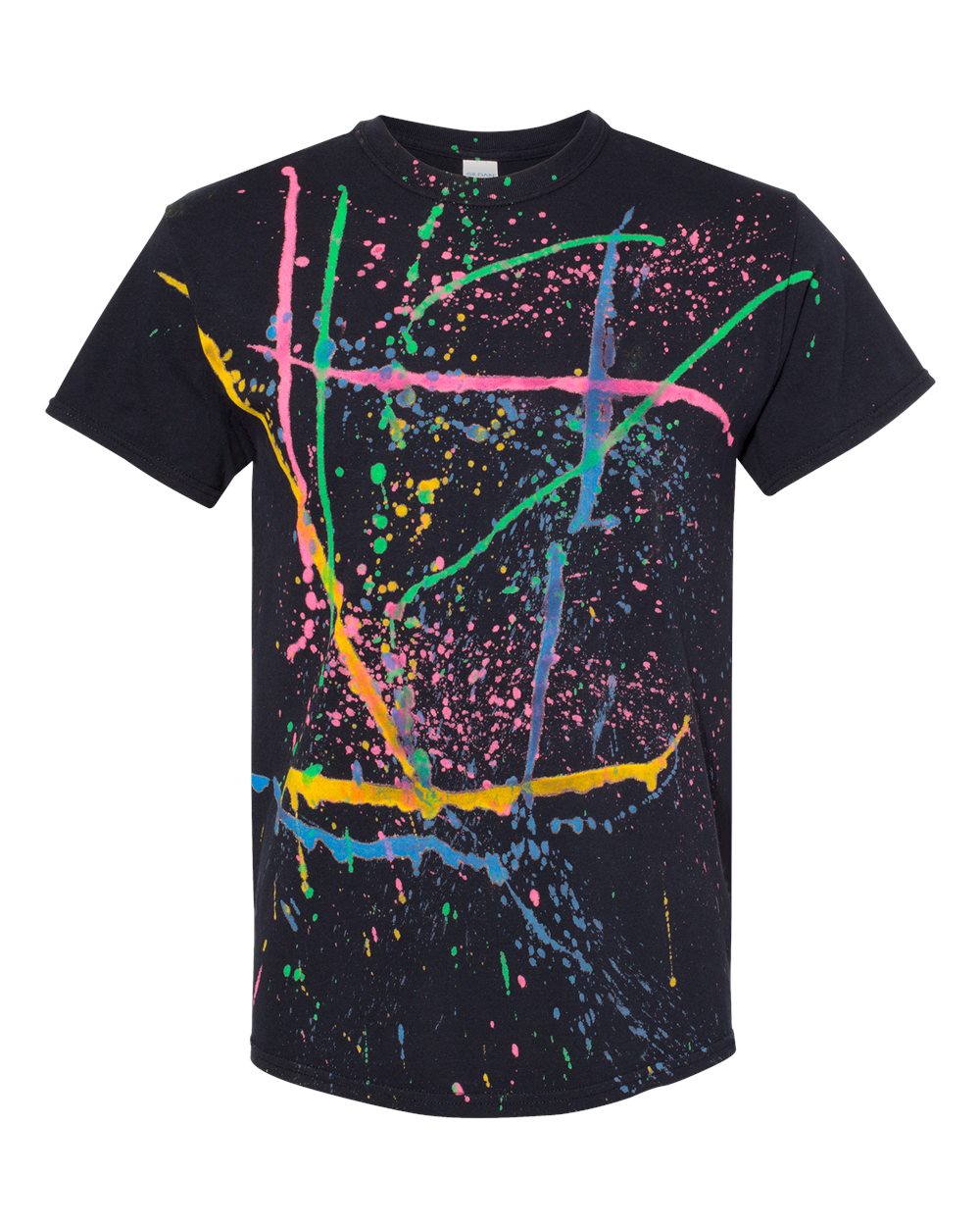 Splatter T-Shirt - Black/Rainbow