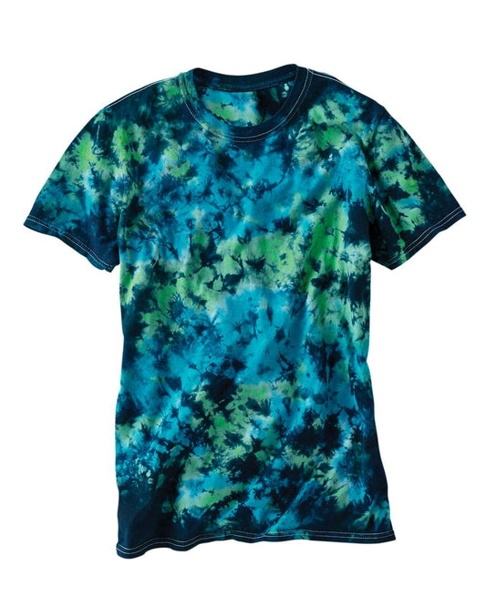 Over-Dyed Crinkle Tie-Dye Tee - Carribean