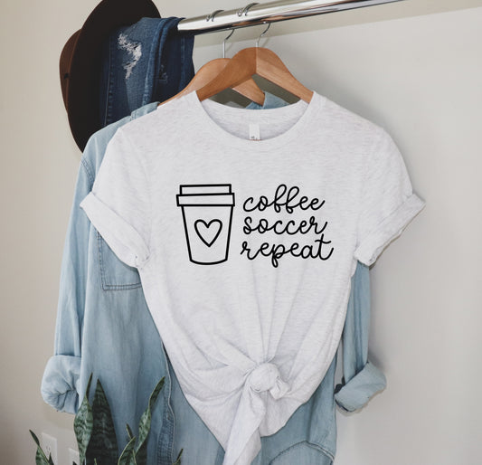 DTF Transfer - Coffee, Soccer, Repeat