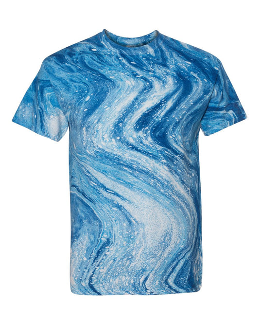 Marble Tie-Dye T-Shirt - Blue