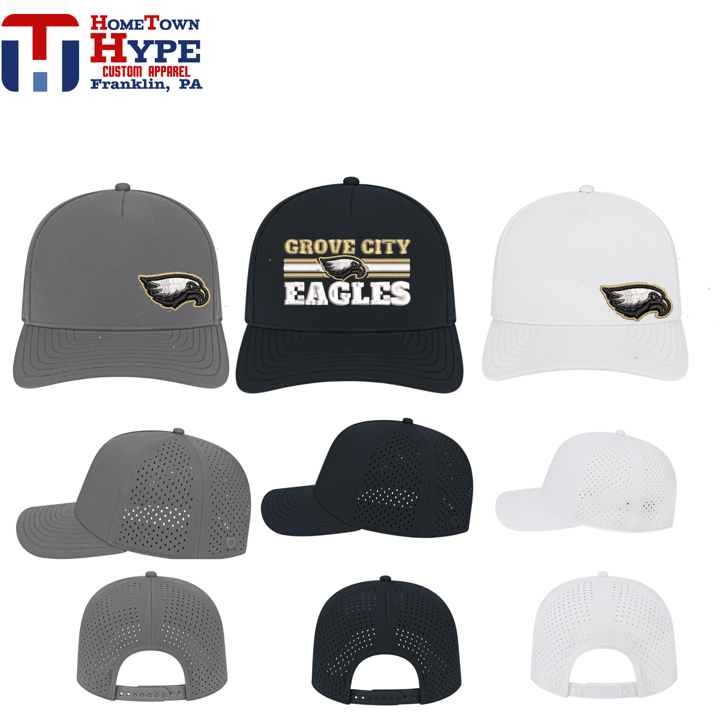 Premium Perforated Embroidered Hat - Hillview Elementary 2025-2026