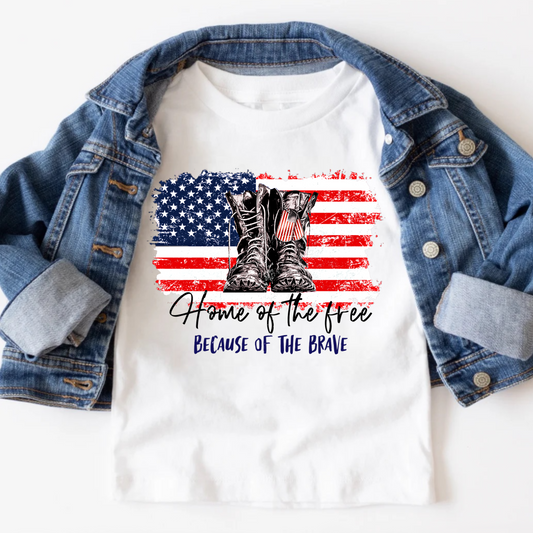 DTF Transfer - Home of the Free, because of the Brave