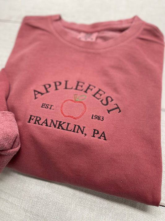 Applefest Embroidered Sweatshirt