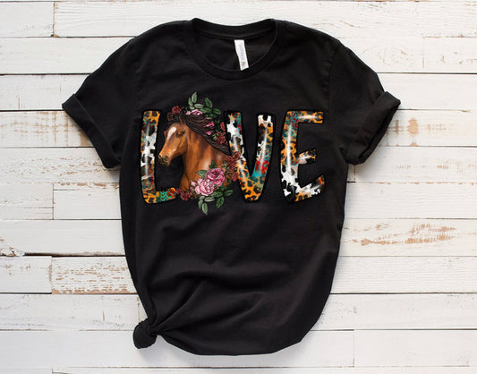 DTF Transfer - LOVE Horses