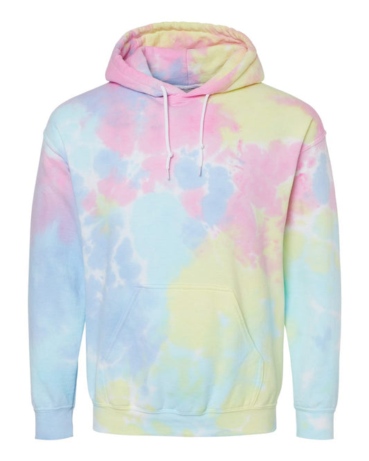 Hoodie - Crystal Tie-Dye Pastel Rainbow