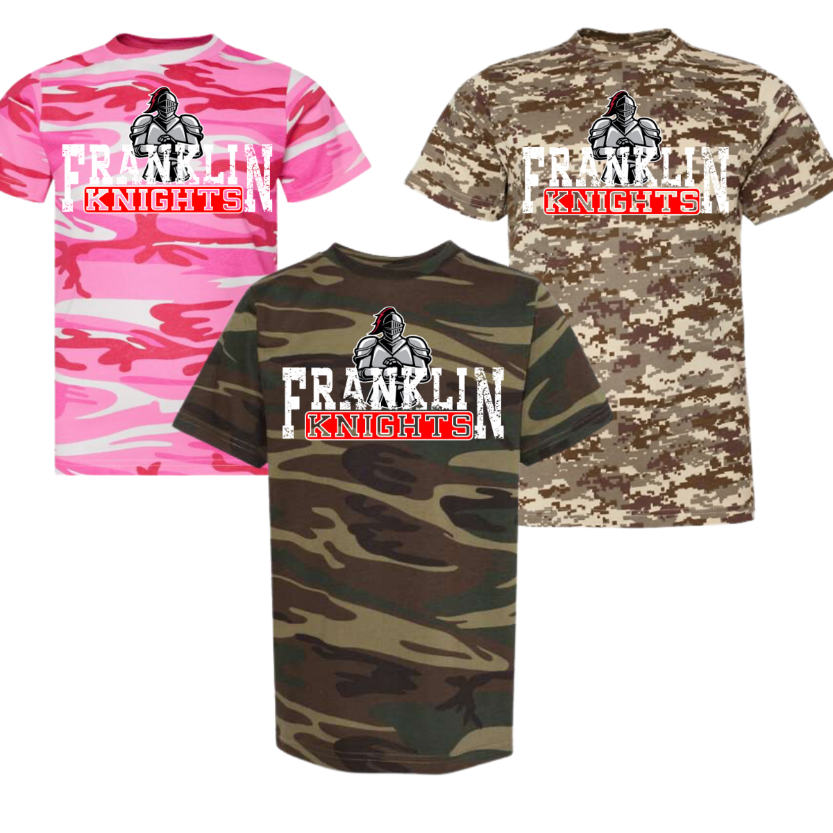 Camo T-Shirts - Franklin Knights w/ Logo