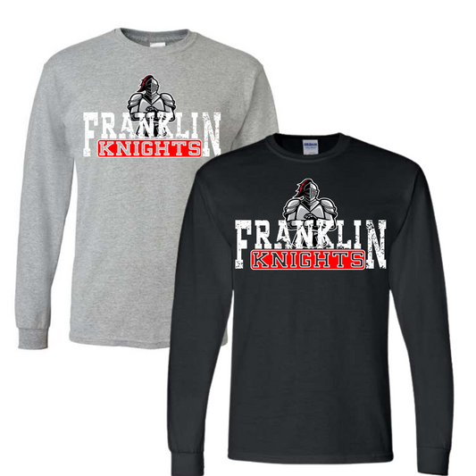 50/50 Long-Sleeve T-Shirt - Franklin Knights w/ Logo